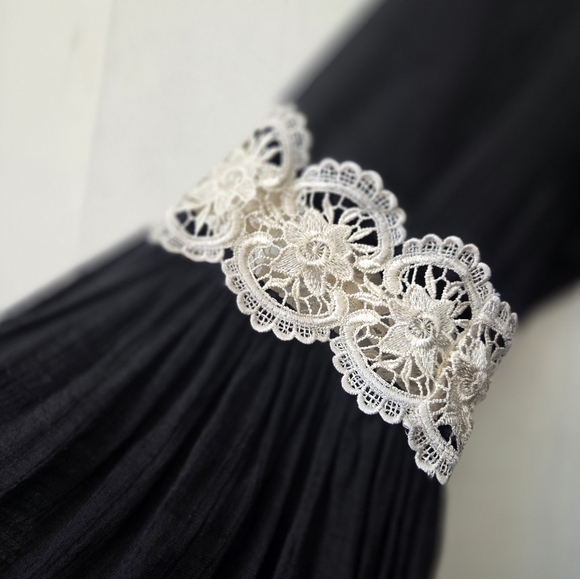 Joseph Ribkoff Black BohoTop with Lace Detailing - Picture 4 of 8